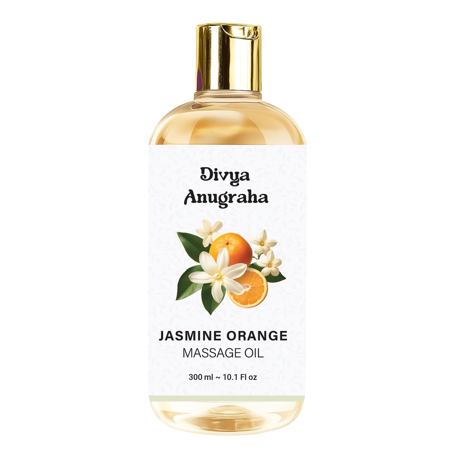 Jasmine Orange Body Massage Oil For Full Body Massager For Pain Relief Calming Moisturizer For Dry Skin Face Body Oil After Bath For Daily Use (300 ml)