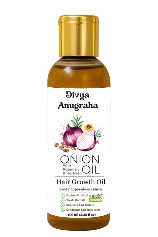Onion & Rosemary oil For Hair, Skin Care, Cold Pressed Natural Oil Pure Hair oil, Softness & Shine (100 ml, Onion & Rosemary)
